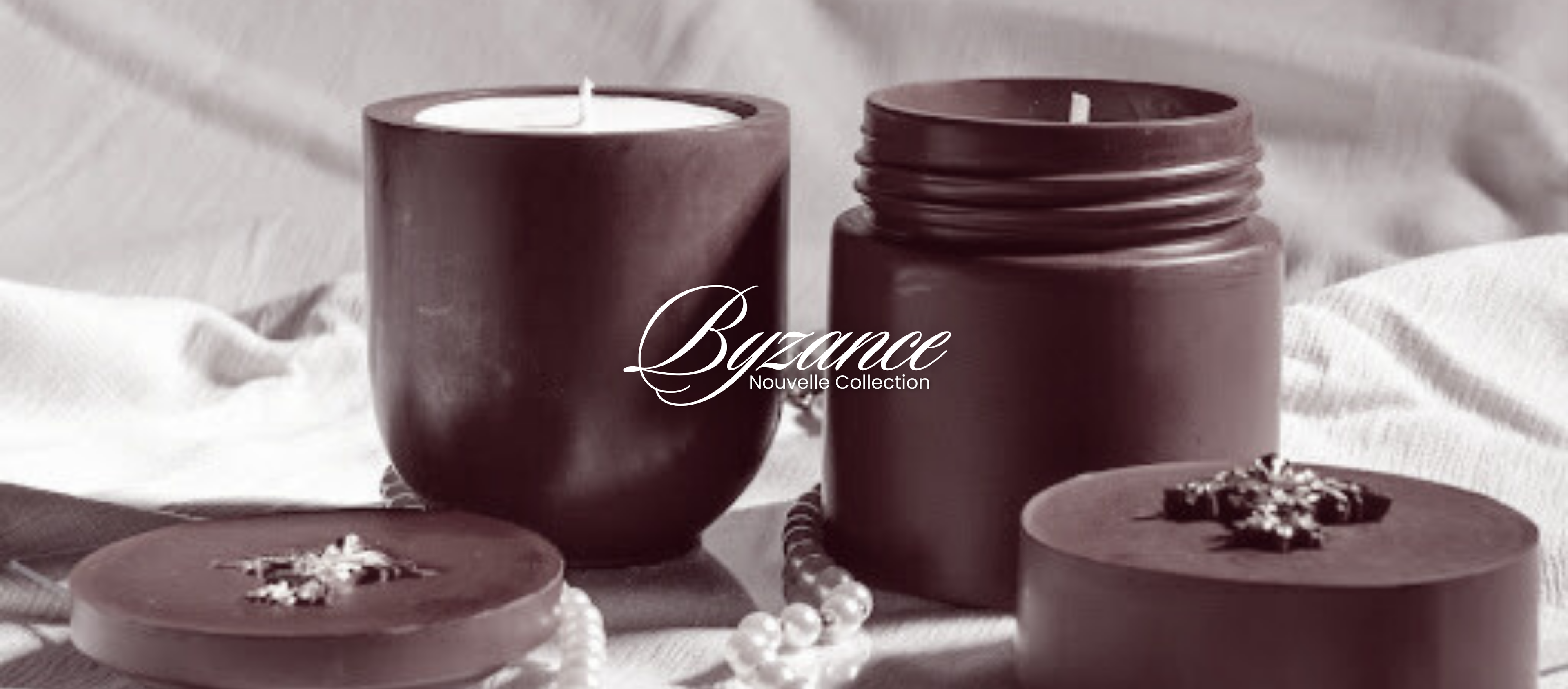 Maison Harmonie - Bougies artisanales - Bannière Byzance Nouvelle Collection